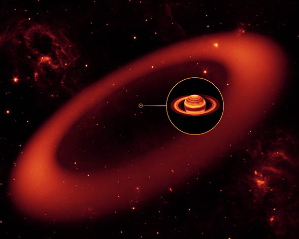 Nasa Space Telescope Discovers Largest Ring Around Saturn Nasa Spitzer Space Telescope