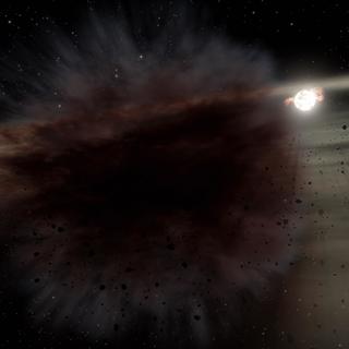 Planetesimal_collision_around_star
