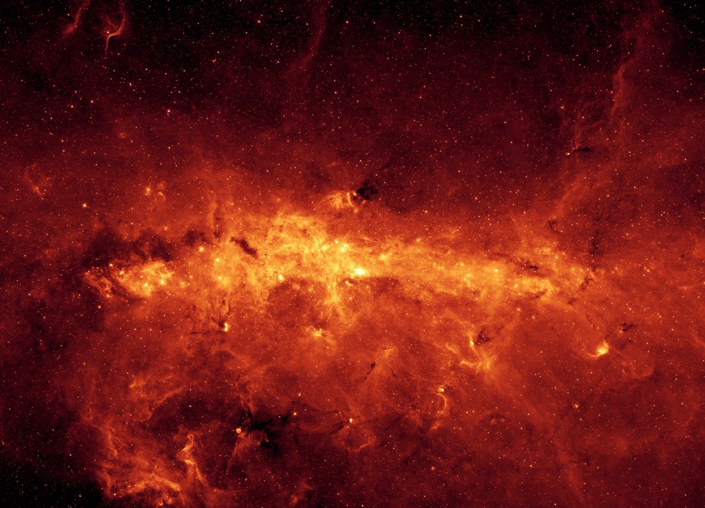 Spitzer  micron View of the Milky Way Center